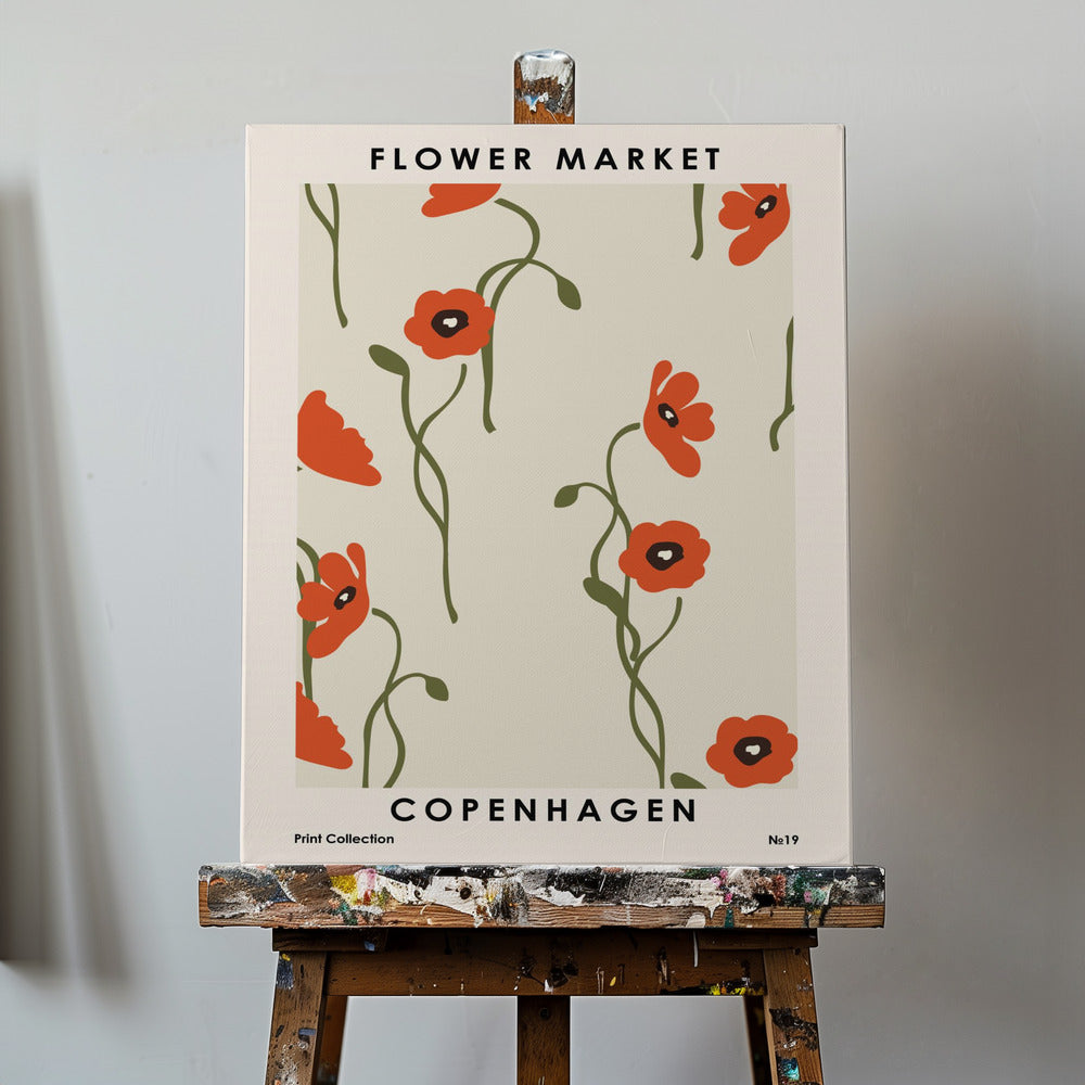 Marché aux fleurs de Copenhague | Tableaux sur Toile