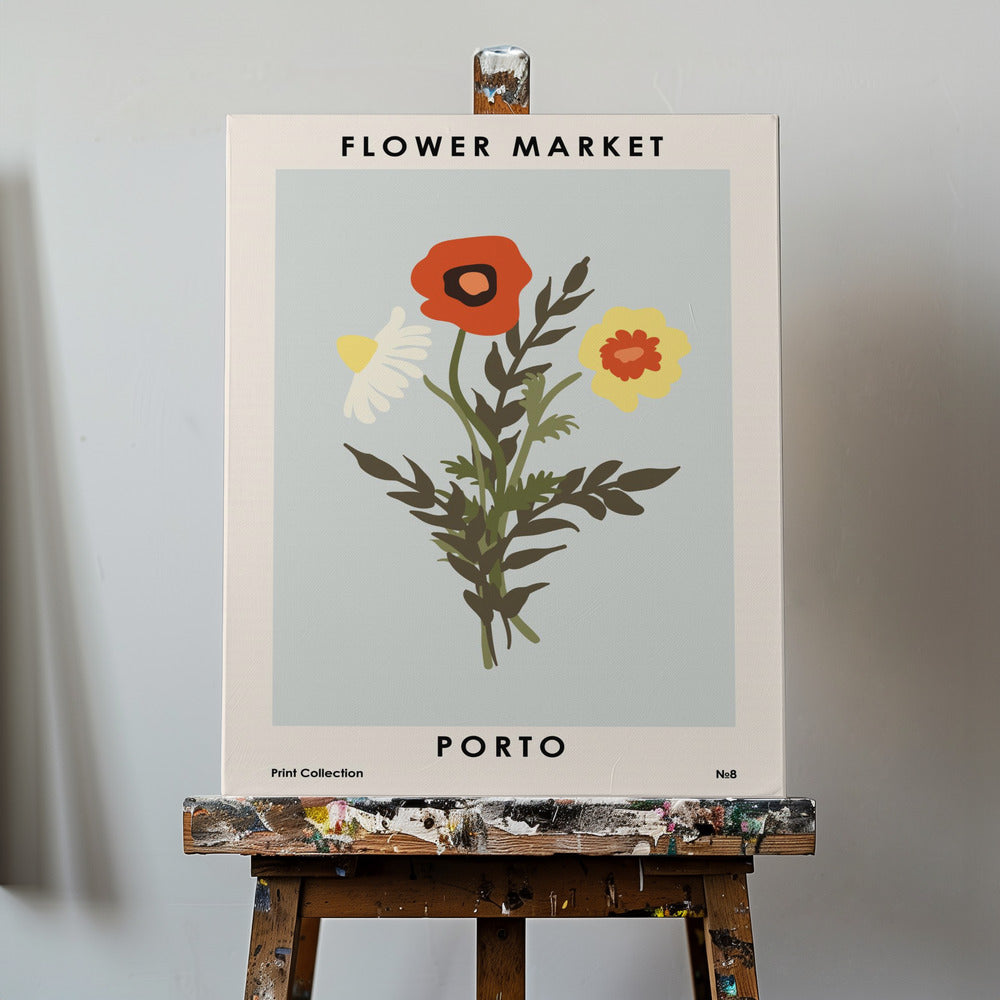 Marché aux fleurs de Porto | Tableaux sur Toile