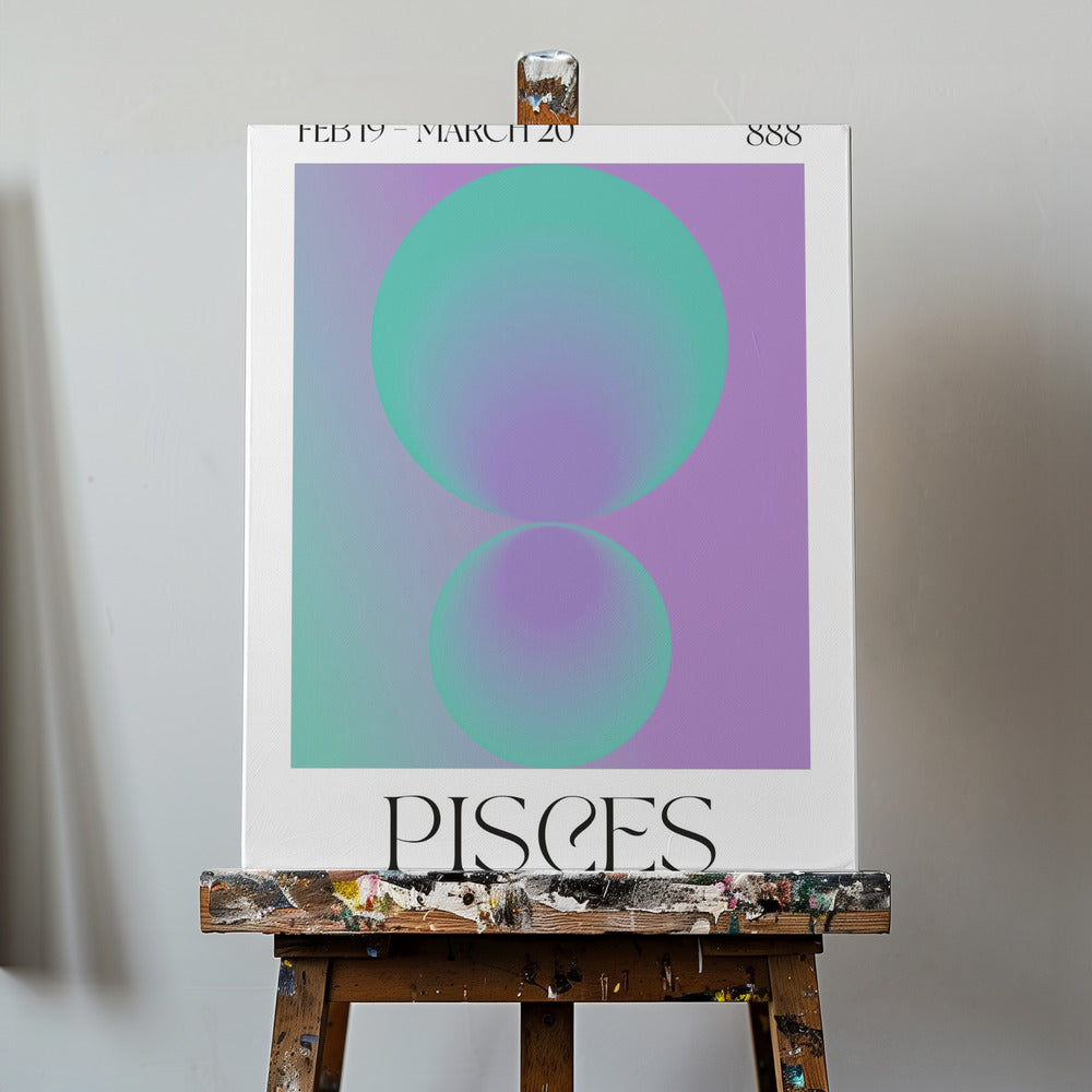 Número angelical del aura de Piscis 888 | Impresiones en Lienzo