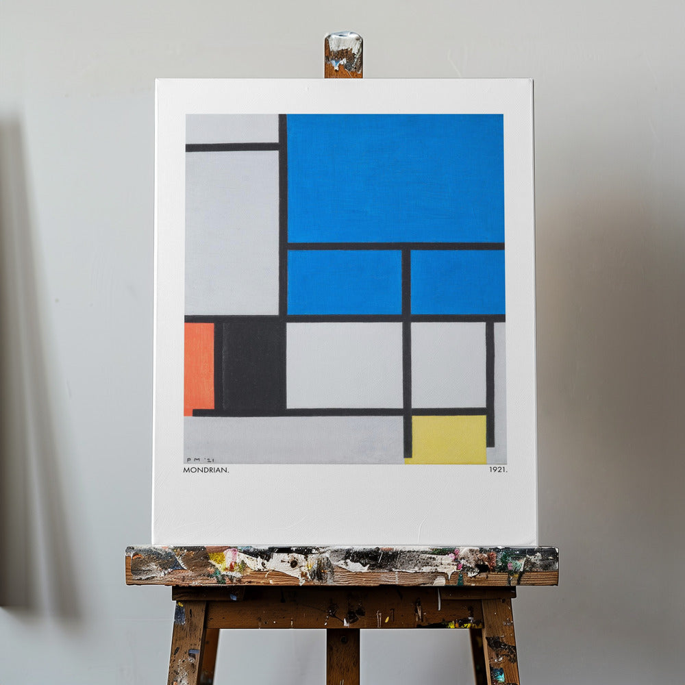 Composition with Large Blue Plane, Red, Black, Yellow, and Gray 1921 | Canvas