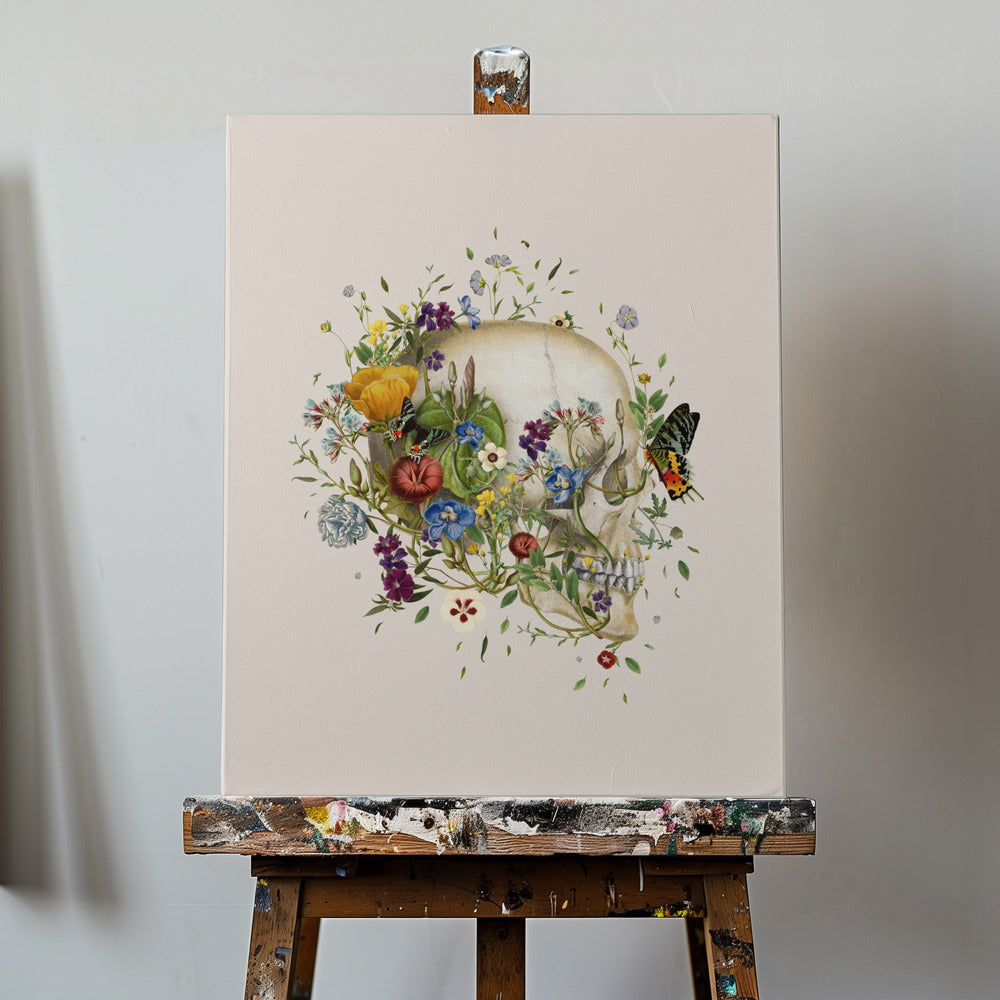 Cráneo floral | Impresiones en Lienzo