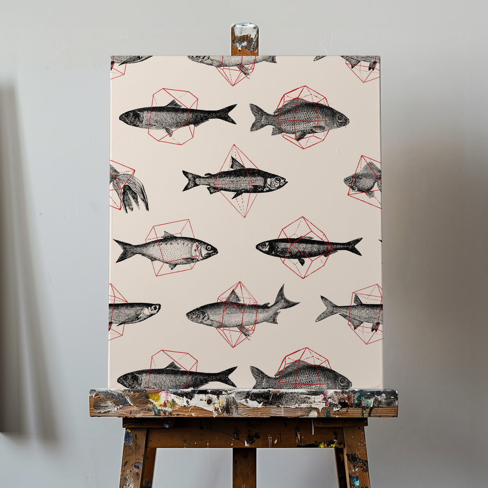 Fishes In Geometrics Nº4 | Canvas