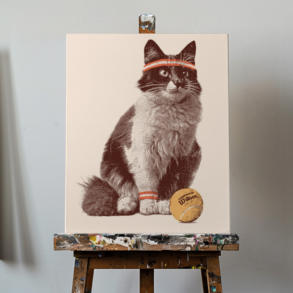 Chat Tennis | Tableaux sur Toile