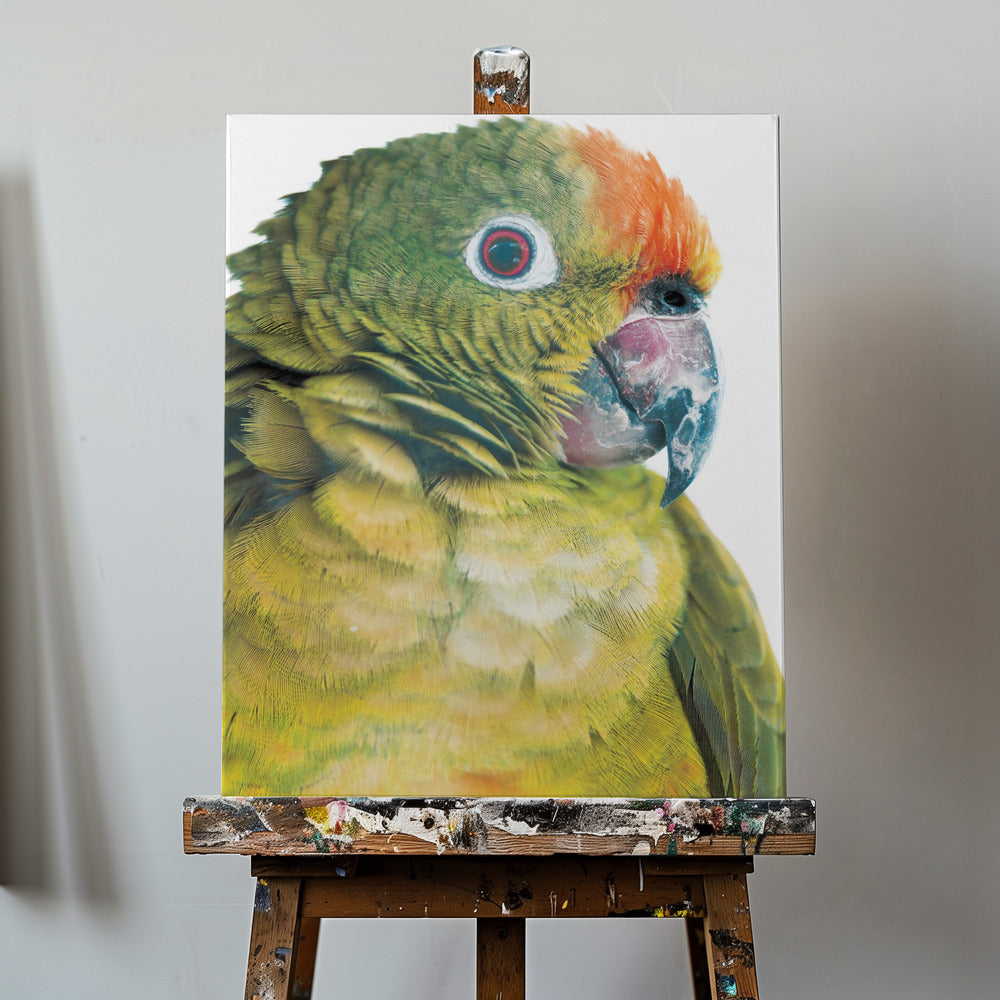 Vibrant Parrot Glance | Canvas