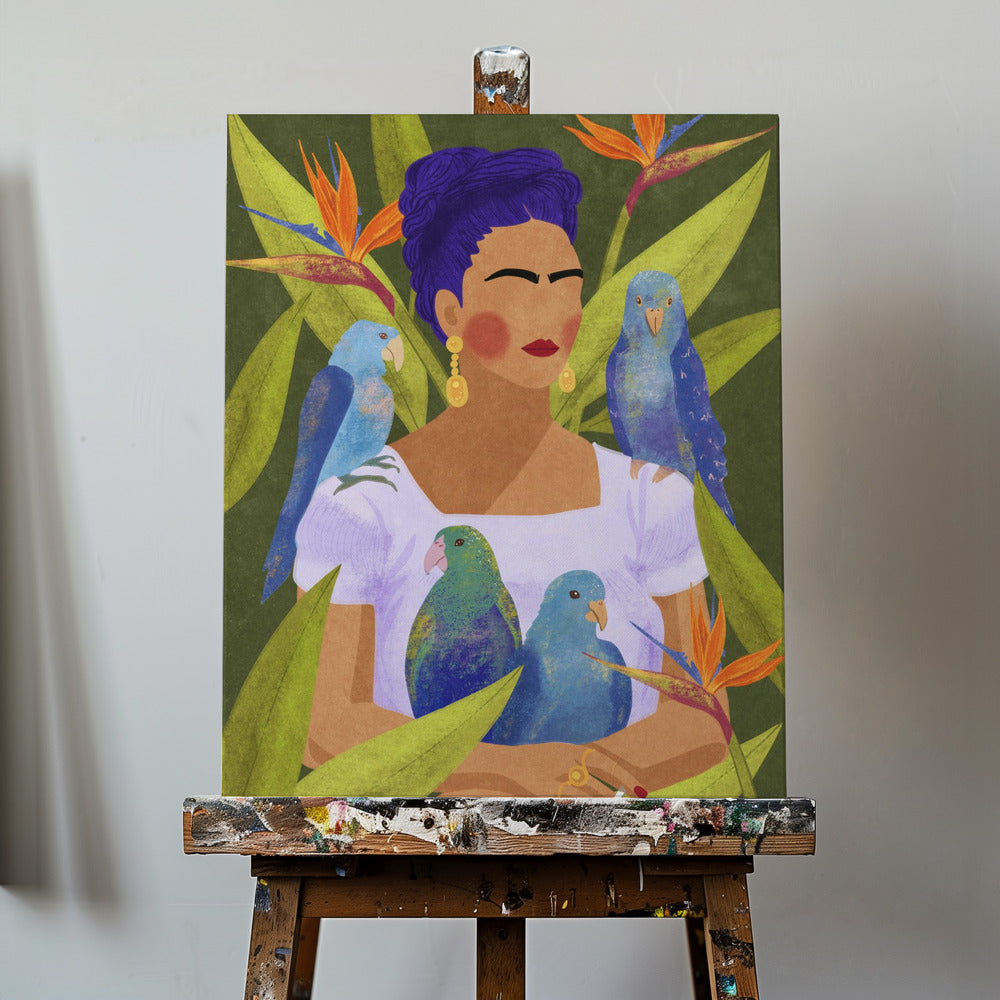 Frida und Vögel | Leinwand-Bilder