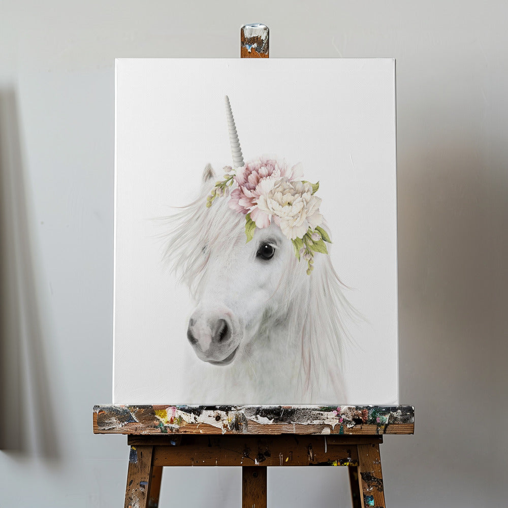 Floral Unicorn | Canvas