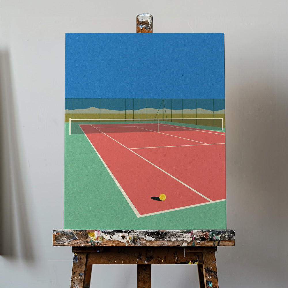 Cancha de tenis en el desierto | Impresiones en Lienzo
