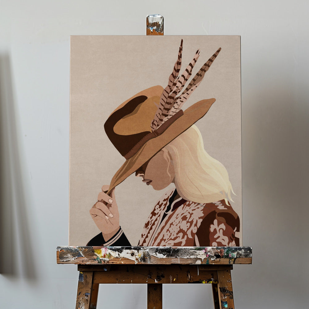 Ragazza cowgirl | Stampe su Tela