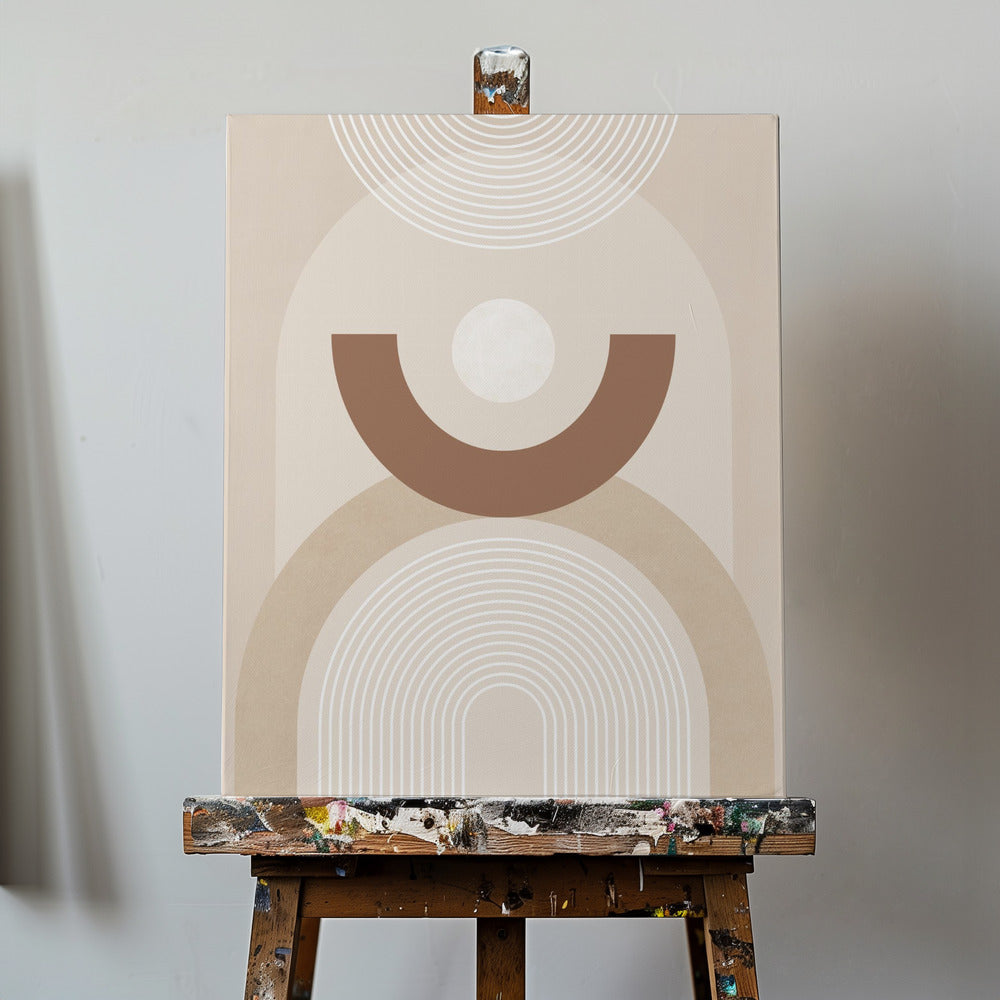 Beige Mid Century Julisteet - Taidevedokset | Canvastaulut