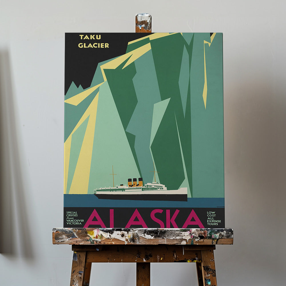 Alaska Kanadan Tyynenmeren kautta. Taku-jäätikkö - Ei rajaa | Canvastaulut