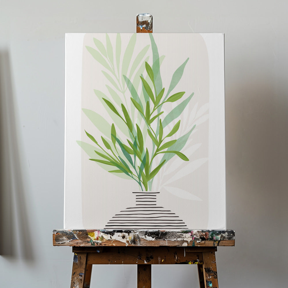 Nature morte au rameau d'olivier peint | Tableaux sur Toile