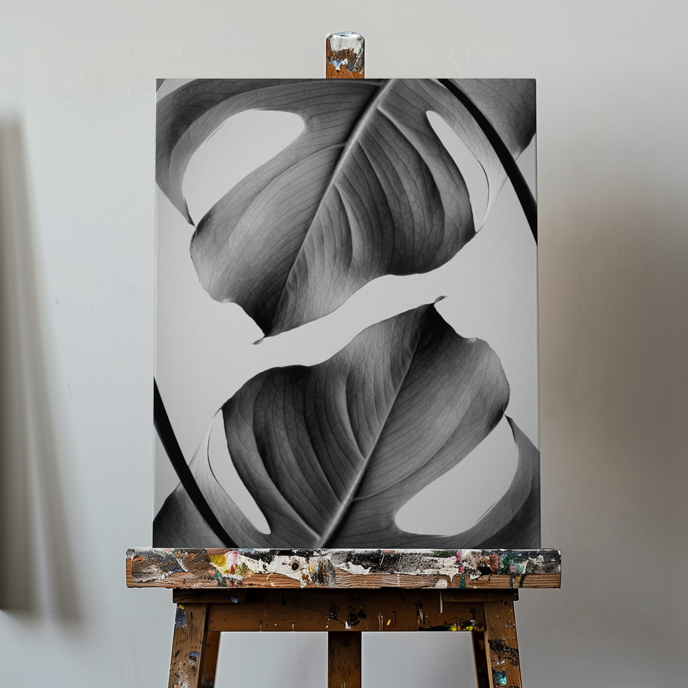 Monstera monochrome | Tableaux sur Toile