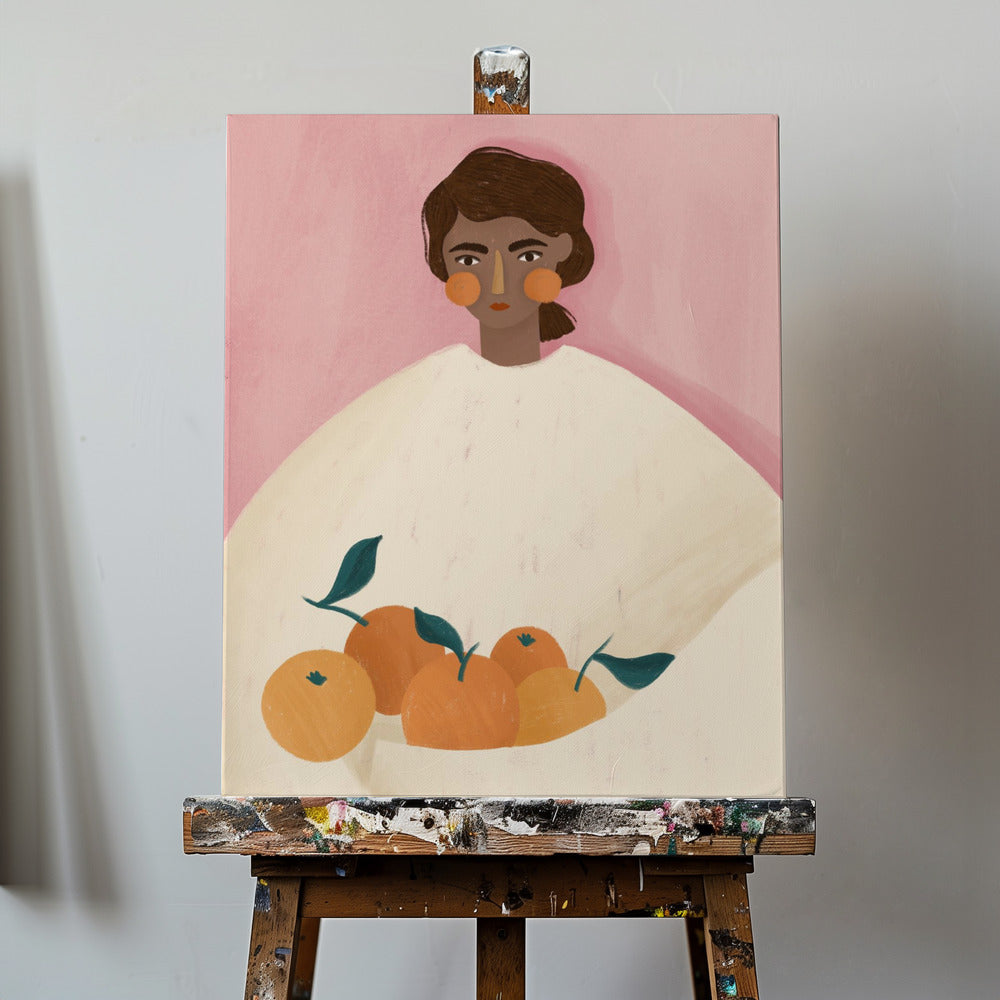 Die Frau mit den Orangen | Leinwand-Bilder