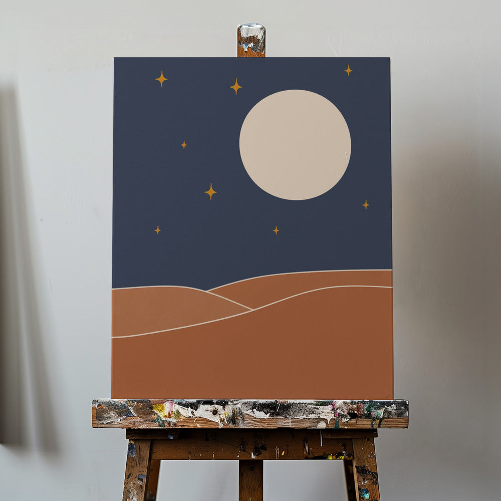 Stjärnklar Stjärnnatt | Canvas