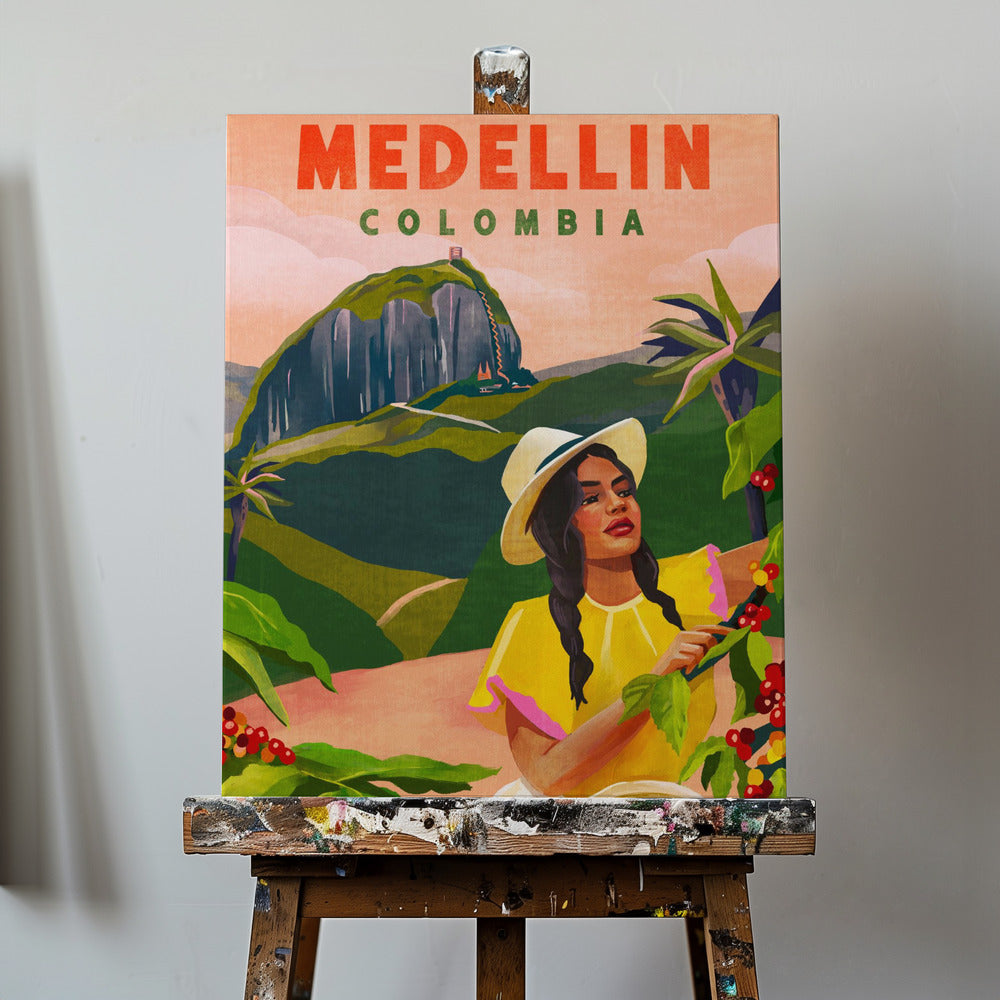Rejser til Medellin, Colombia Plakater - Kunsttryk | Lærredsbilleder