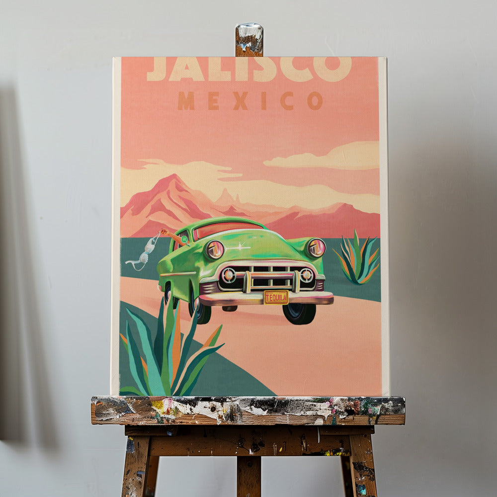 Jalisco Meksiko Vintage-matkailu Julisteet - Taidevedokset | Canvastaulut