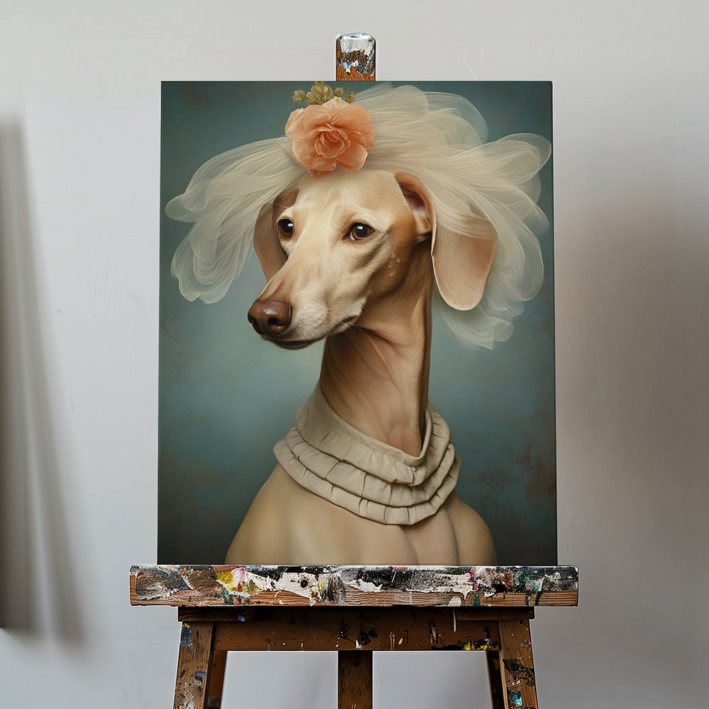 Mensch Hund 0001 2024 Dezember Poster - Kunstdruck Hund Frau 5.jpg | Leinwand-Bilder