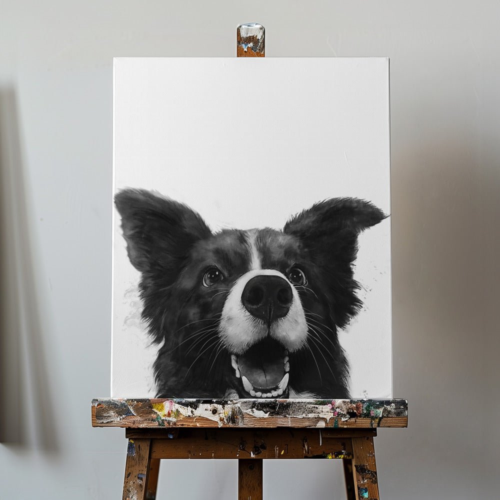 Joyful Canine Gaze | Canvas