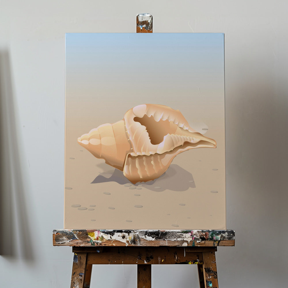 Seashell On A Sandy Beach | Canvas