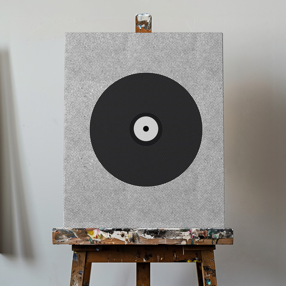 Konstverk av vinylskivor | Canvastavla