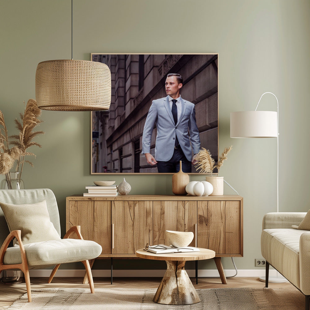Jeune homme d'affaires à New York | Tableaux sur Toile
