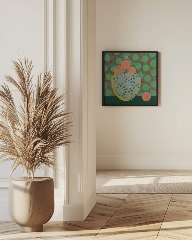 Oranges & Green Dots | Poster