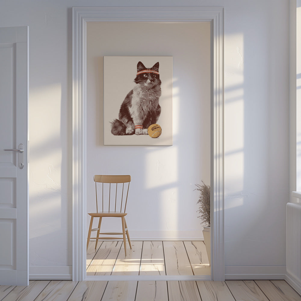 Chat Tennis | Tableaux sur Toile