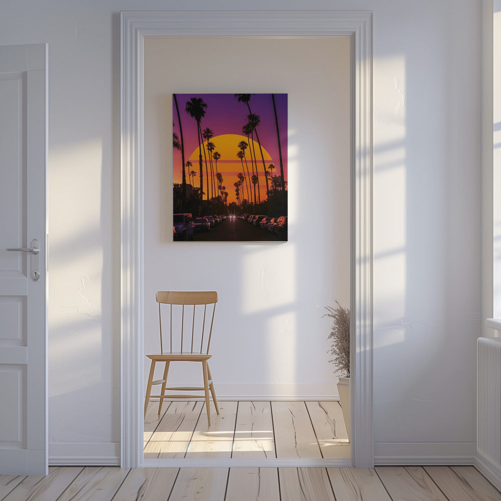 Retro Solnedgang | Lærredsbilleder