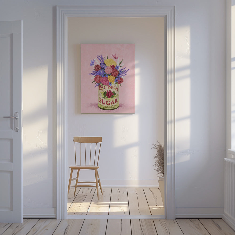 Blumen in einer Vintage-Dose | Leinwand-Bilder