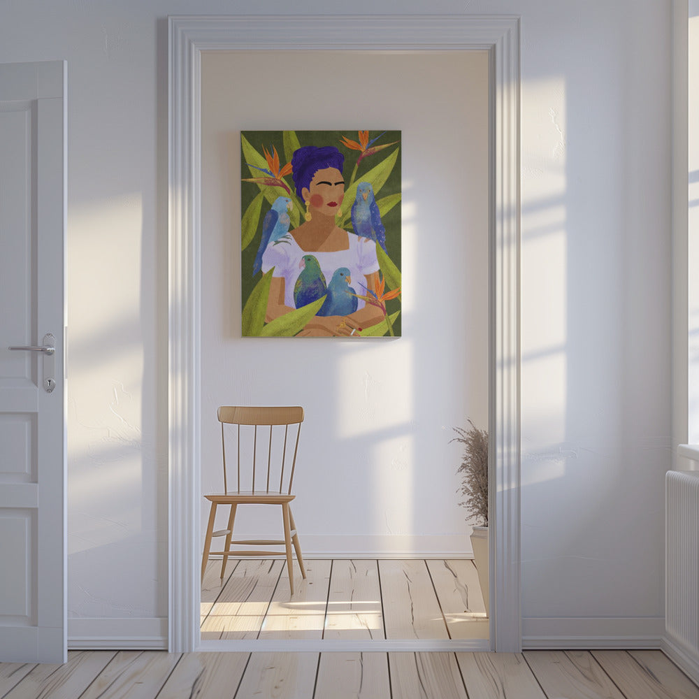 Frida und Vögel | Leinwand-Bilder