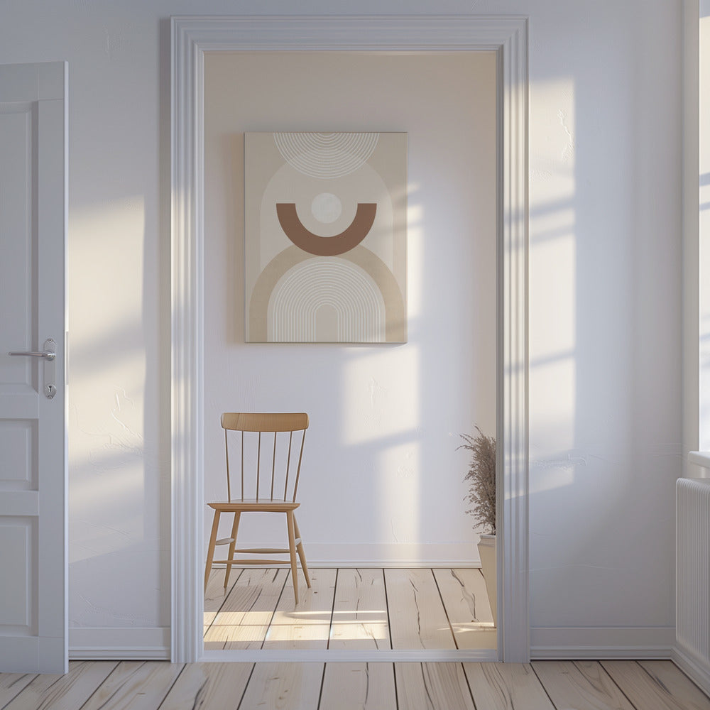 Beige Mid Century Julisteet - Taidevedokset | Canvastaulut