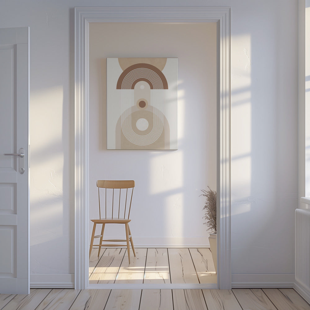 Beige Mid Century Julisteet - Taidevedokset | Canvastaulut
