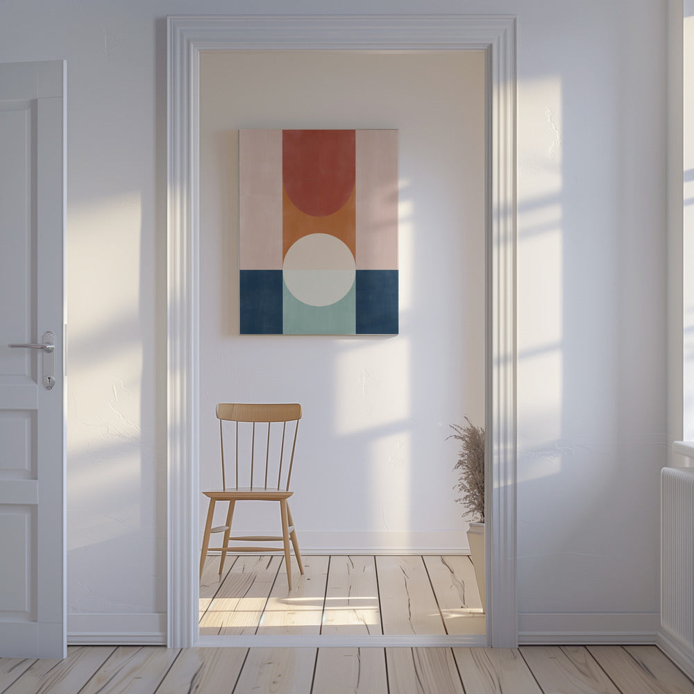 Conception abstraite avec des formes géométriques | Tableaux sur Toile