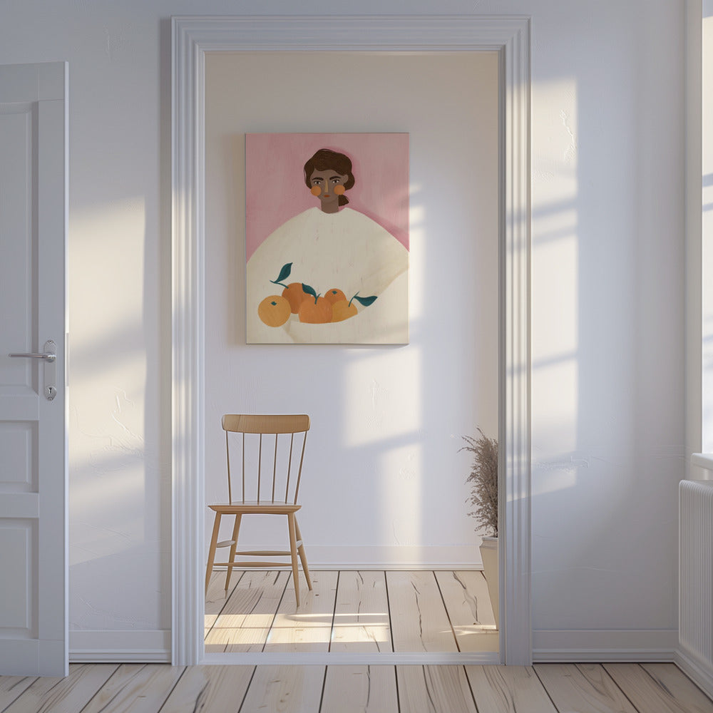Die Frau mit den Orangen | Leinwand-Bilder