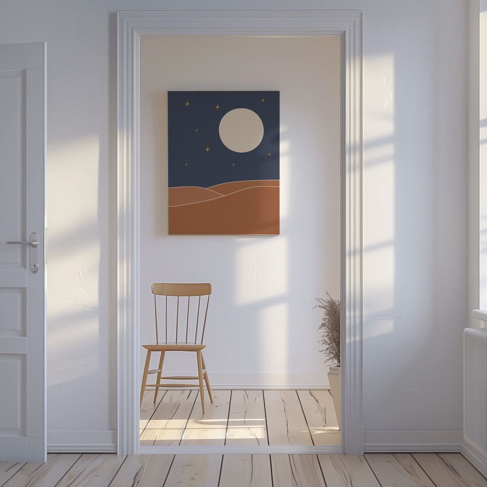 Stjärnklar Stjärnnatt | Canvas