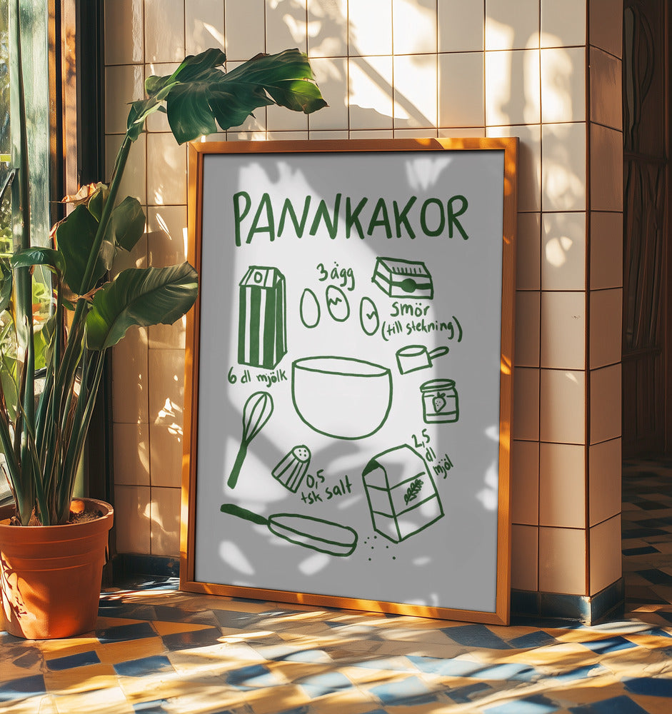 Ingredienser för pannkaksdryck | Poster