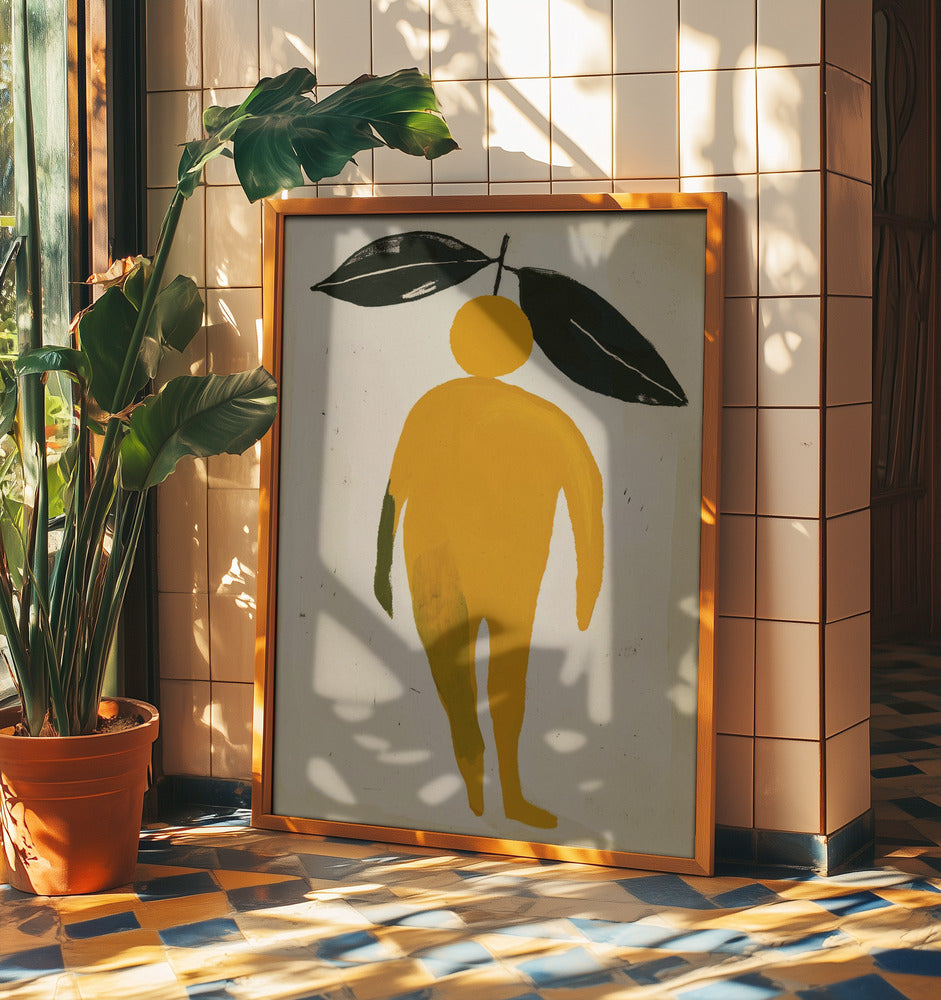 Orange Leaf Figure | Poster