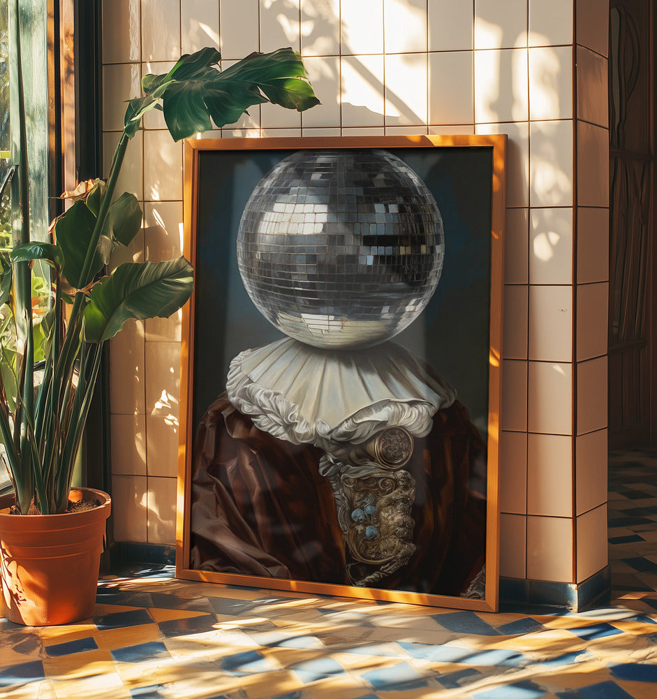 Antique Disco Ball, A Man with Disco head | Poster