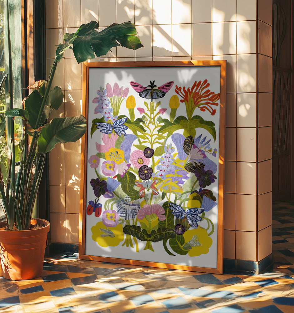 Abstract Autumn Floral | Poster