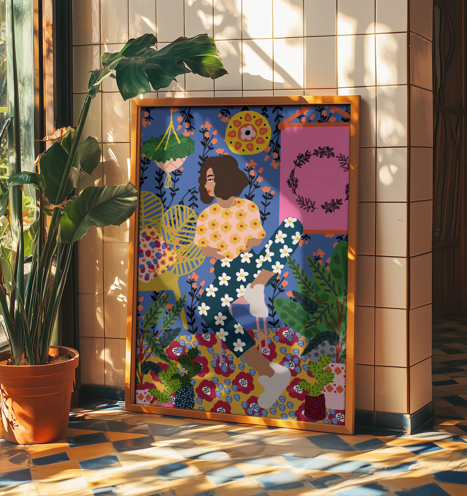 Floral Retreat Girl | Poster