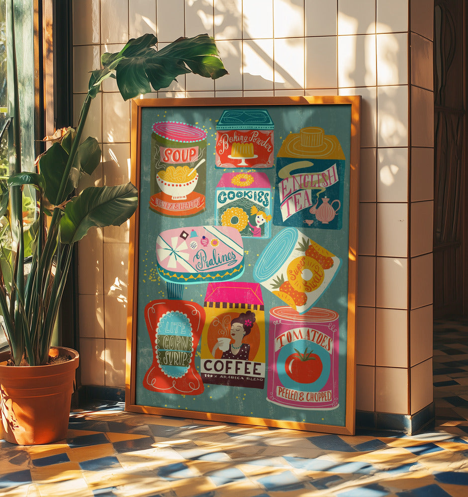 Colorful Pantry Turquoise | Poster