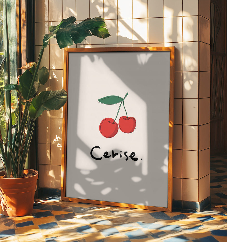 Modern French Fruits Collection "Cherry / Cerise" | Poster