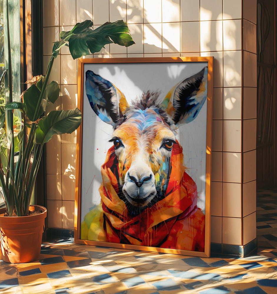 Donkey Watercolor Animal Art | Poster