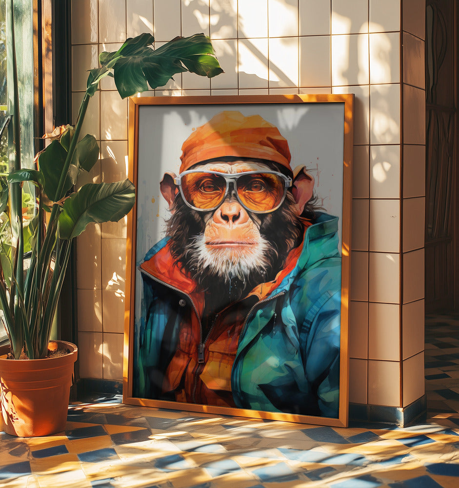 Gorilla akvarell djurkonst | Poster