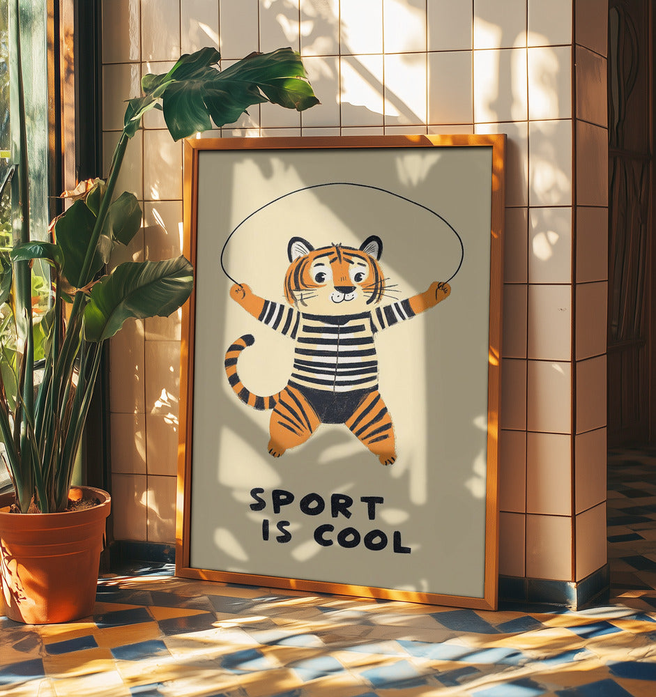 Springender Tiger-Spaß | Poster