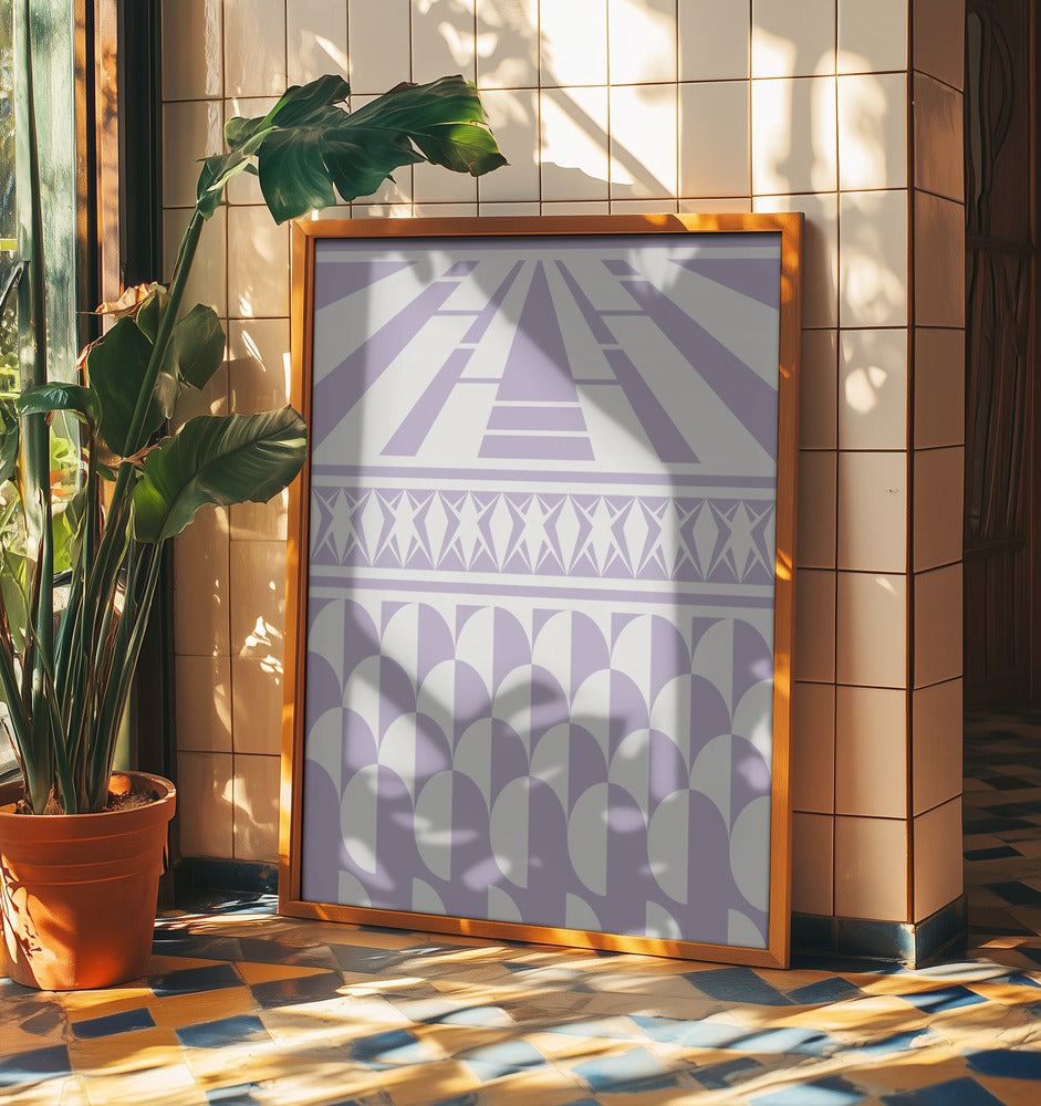 Minimalist art deco geometric lavender | Poster