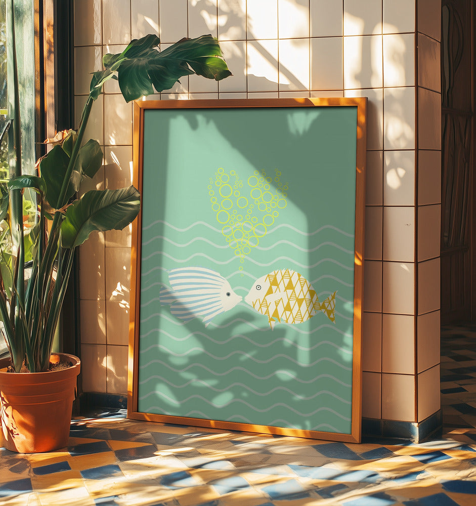 mellow anticipation sweet fish love | Poster