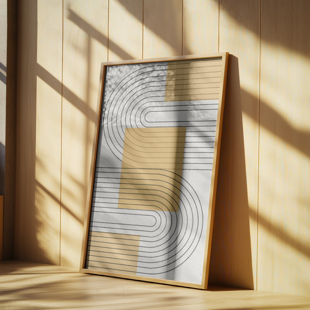 Gul Moderne Grafik | Plakater - Kunsttryk