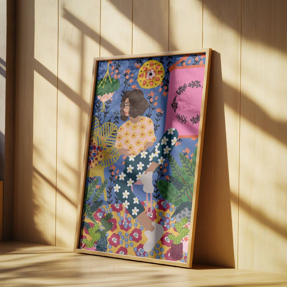 Floral Retreat Girl | Poster