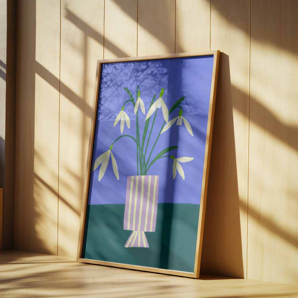 Snödroppar i ränder | Poster
